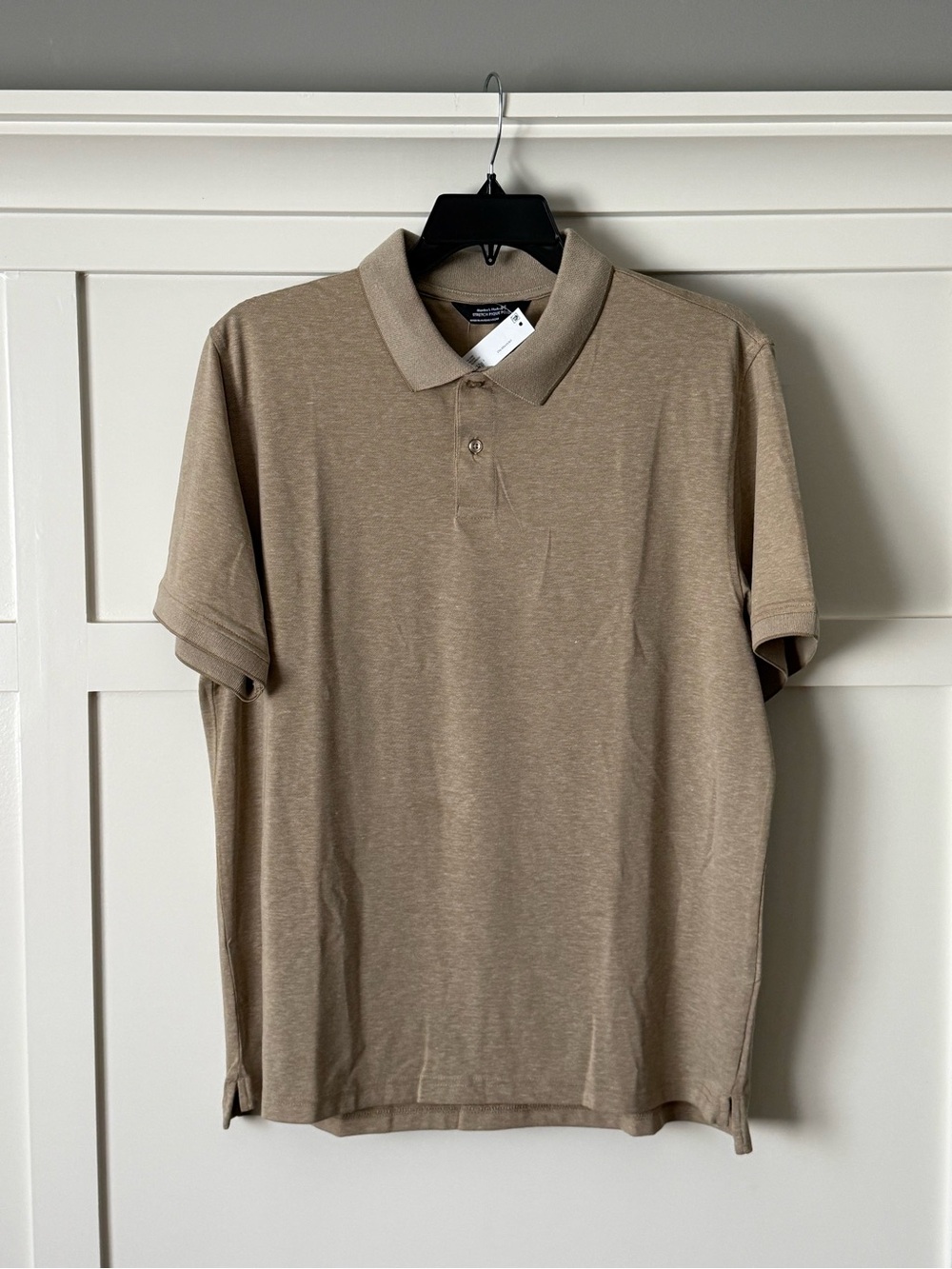 Member’s Mark Men's Lightweight Short Sleeve Polo Shirt in Tan